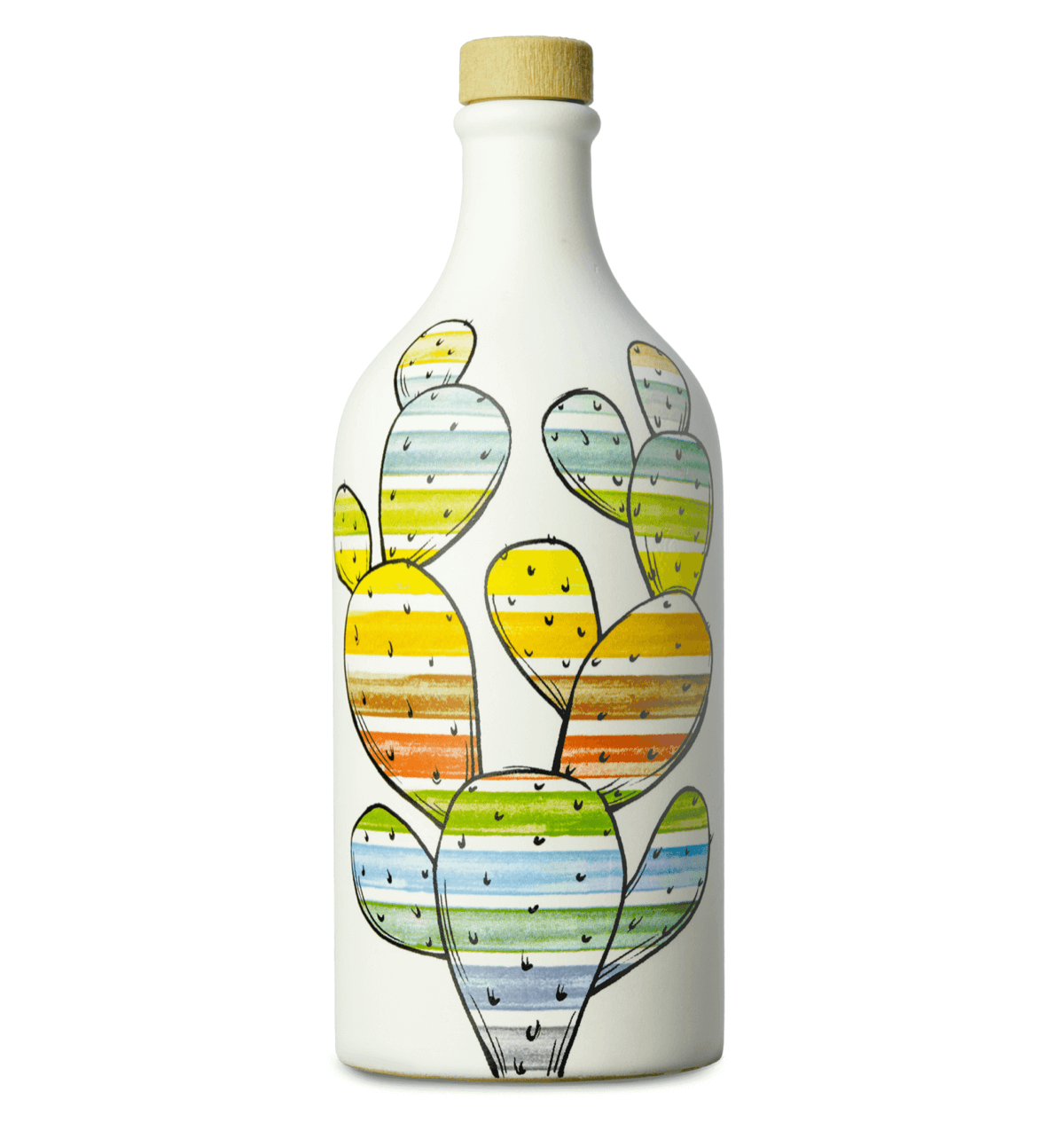 Italian extra virgin olive oil in a ceramic "Prickly Pear" bottle "Muraglia MEDIUM FRUITY" 500 ml (medium fruity)