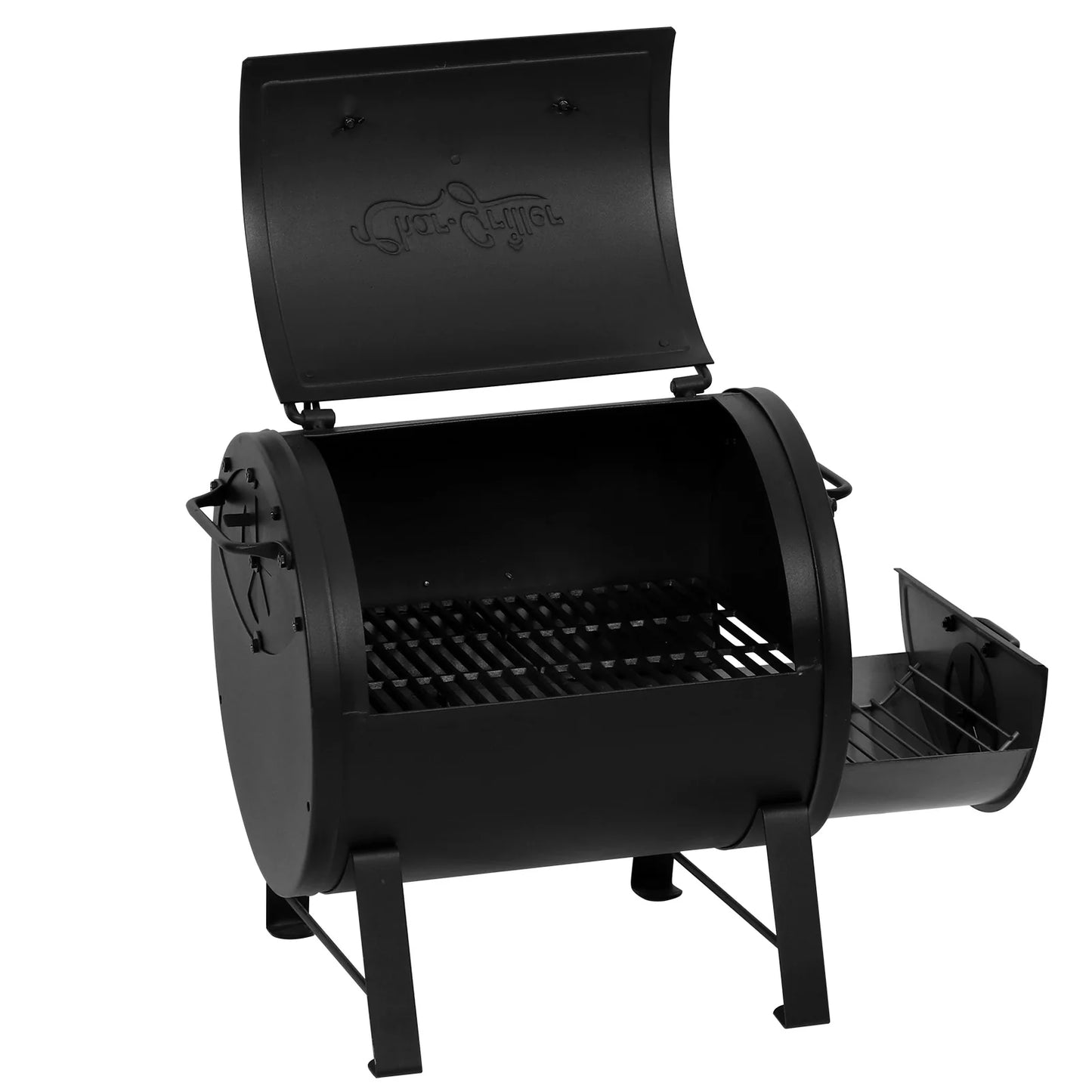 Bärbar kolgrill och sidobrännare