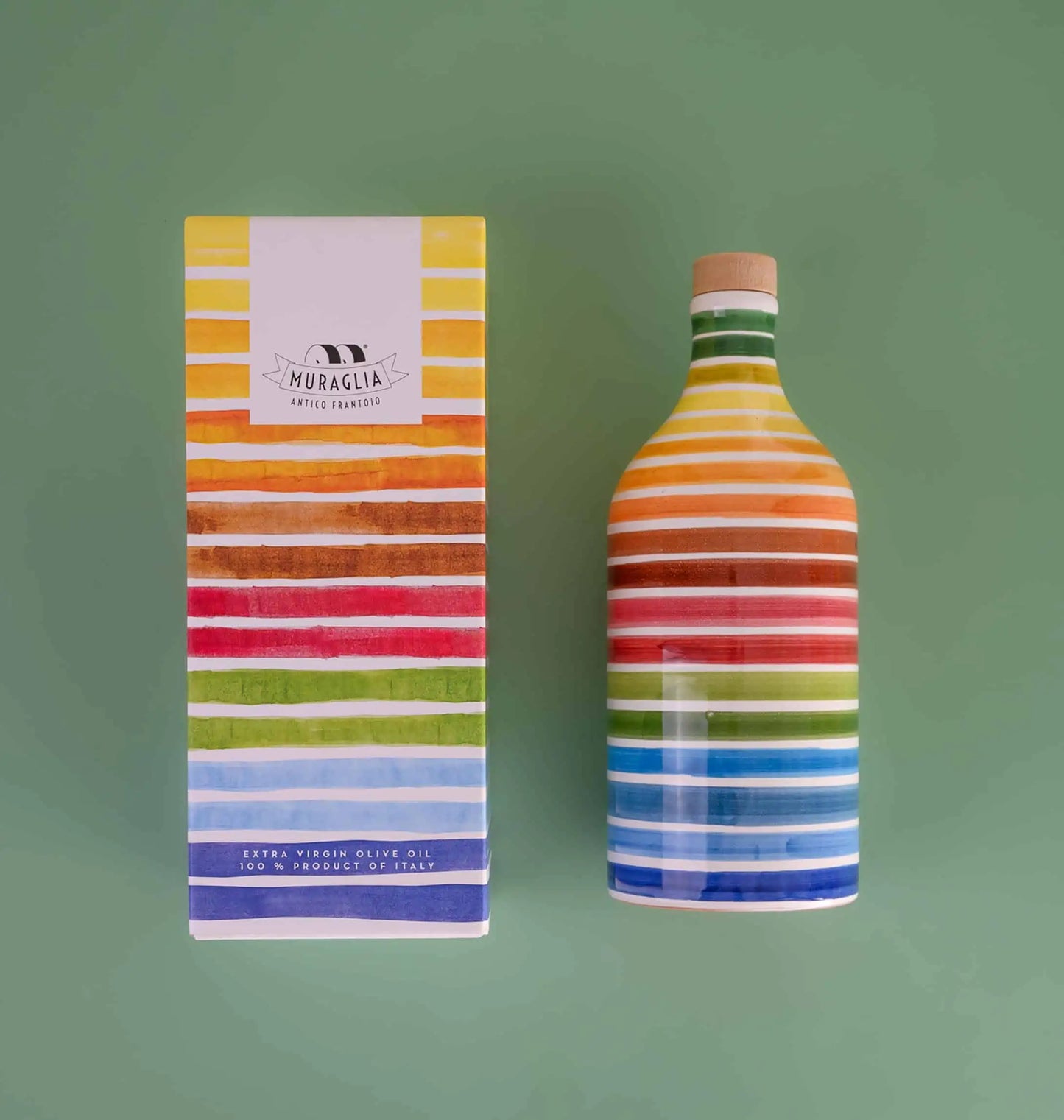 Muraglia RAINBOW ceramic bottle EMPTY gift box 500 ml