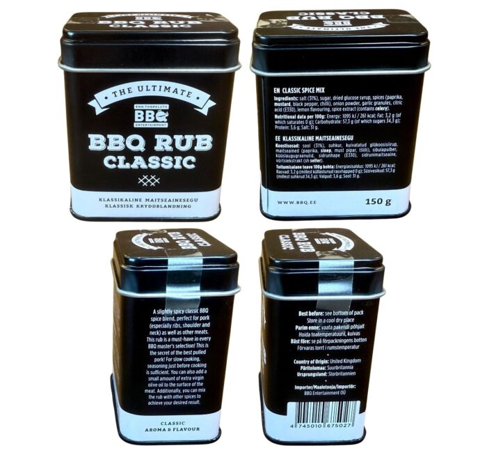 Enn Tobreluts kryddblandning BBQ RUB (klassisk) 150g