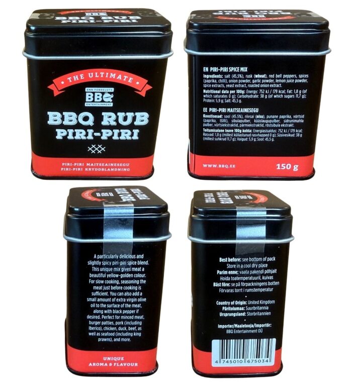 Enn Tobreluts kryddblandning BBQ RUB (piri-piri) NYHET! 150g