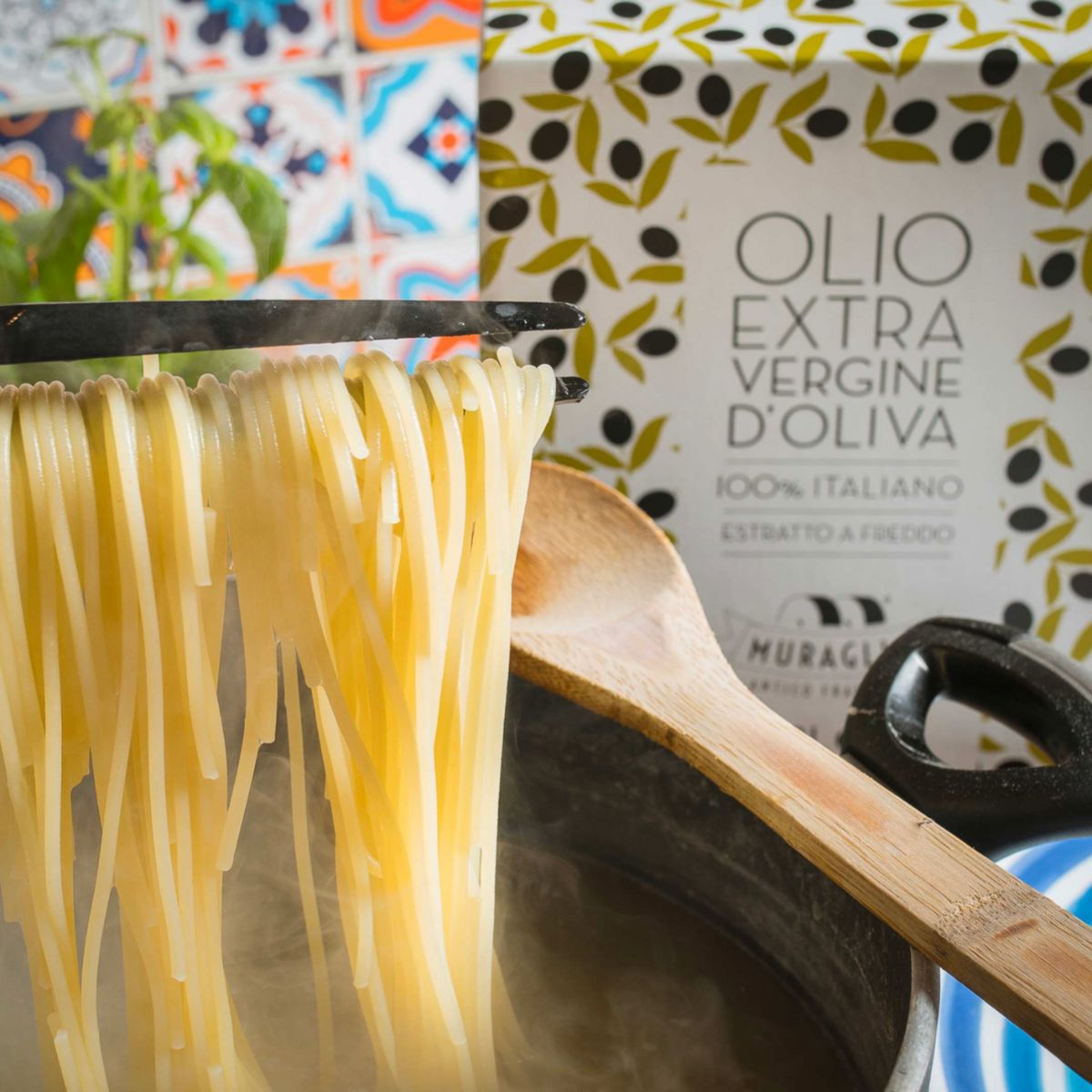 Italiensk extra virgin olivolja "Muraglia Pitted" bag-in-box 3 L (pressad utan olivstenar, intensivt fruktig)