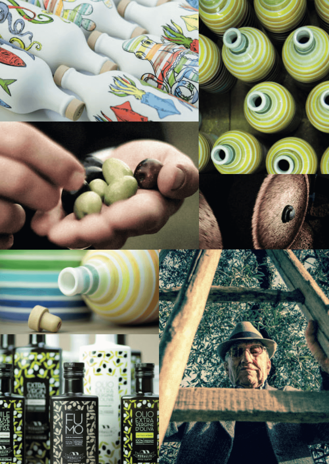 Italian extra virgin olive oil in ceramic "Sardines" bottle "Muraglia INTENSE FRUITY" 500 ml (intensely fruity)