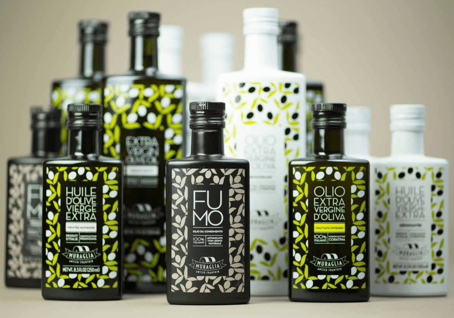 Italian extra virgin olive oil "Muraglia FUMO SMOKED" 250ml (cold smoked with natural beech wood)