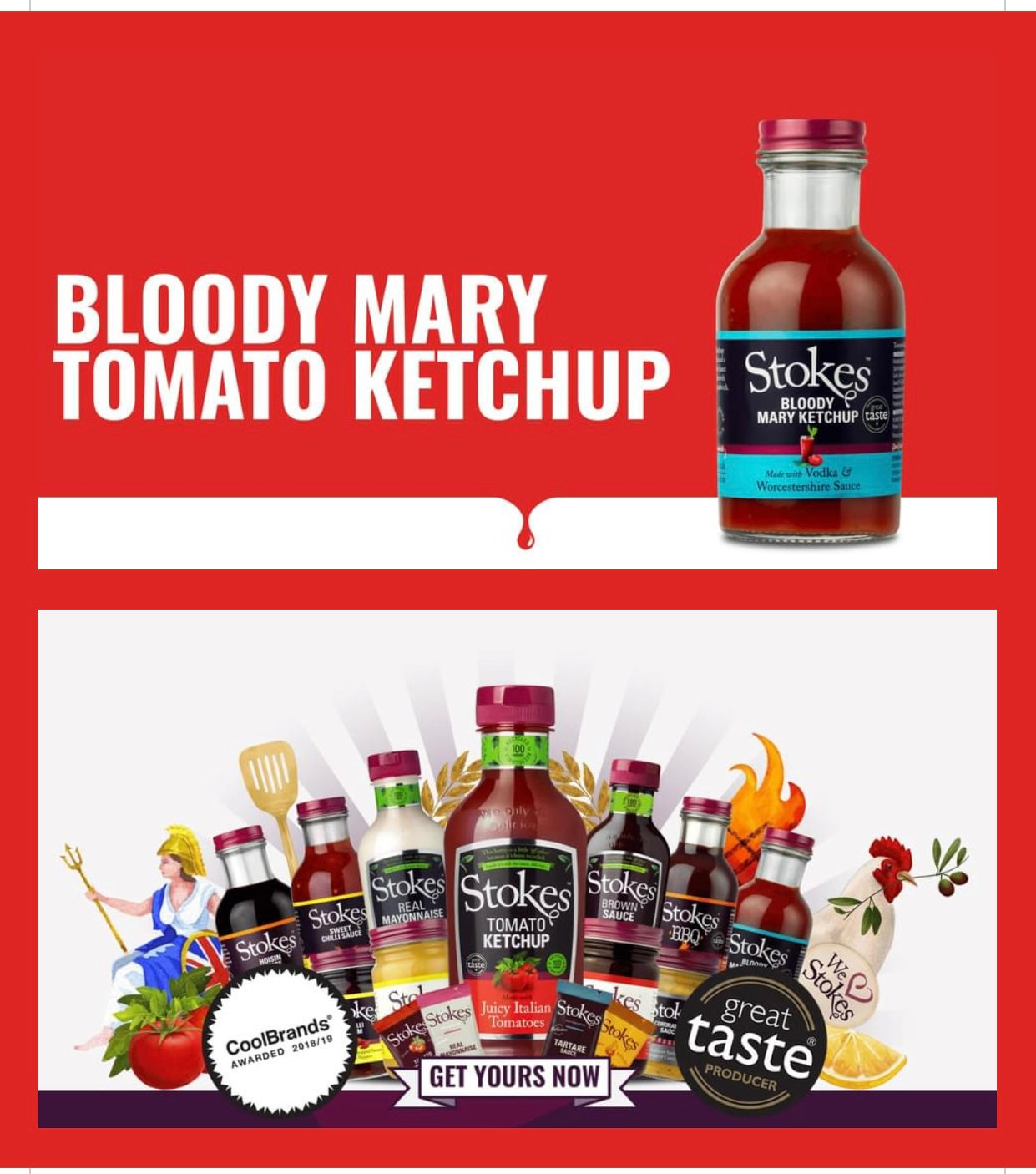 Stokes BLOODY MARY TOMATO KETCHUP with vodka and spicy sauce / Bloody Mary Tomato ketchup with vodka and spicy table sauce 300g