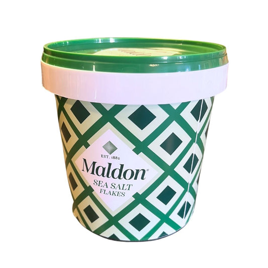 Maldon sea salt flakes 570g in a bucket