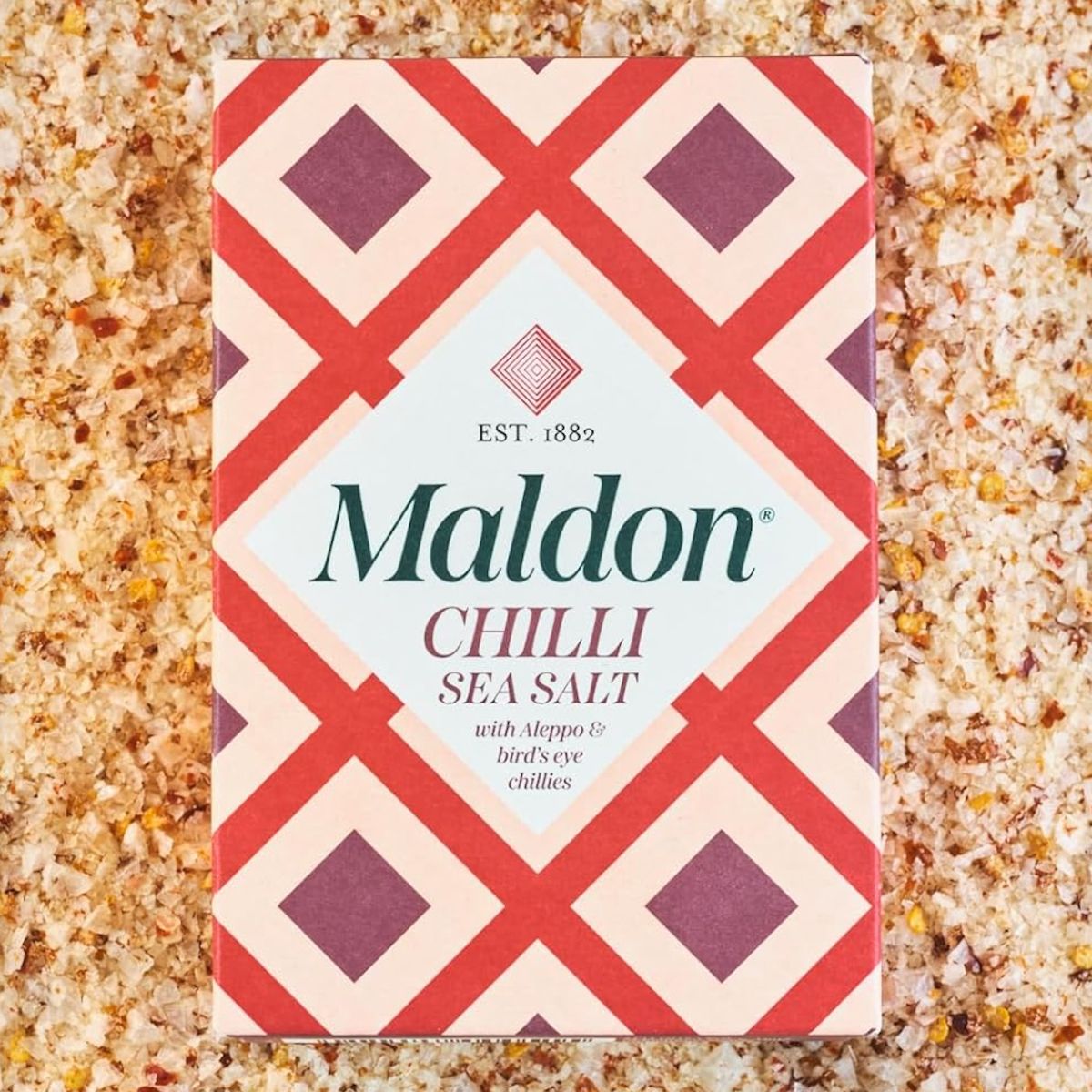 Maldon havssalt flingor MED CHILI (Aleppo & "bird's eye" chili) 100g