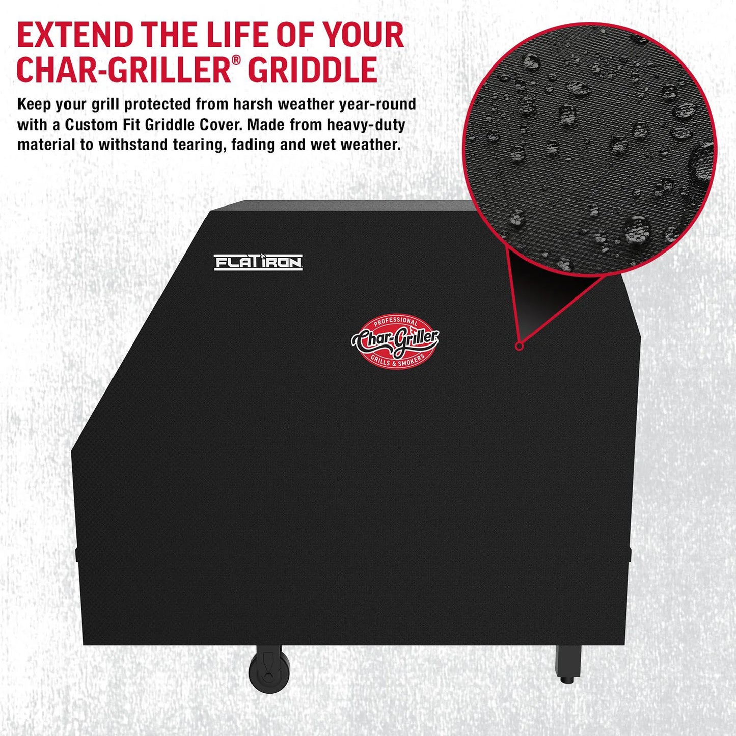3-brännare Flat Iron™ Gas Griddle-överdrag