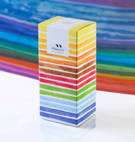 Muraglia RAINBOW ceramic bottle EMPTY gift box 500 ml