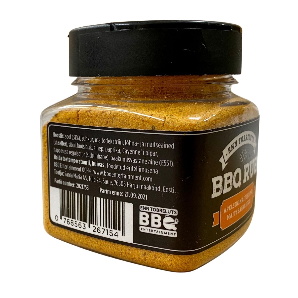 Enn Tobreluts kryddblandning BBQ RUB (apelsinsmak) 200g