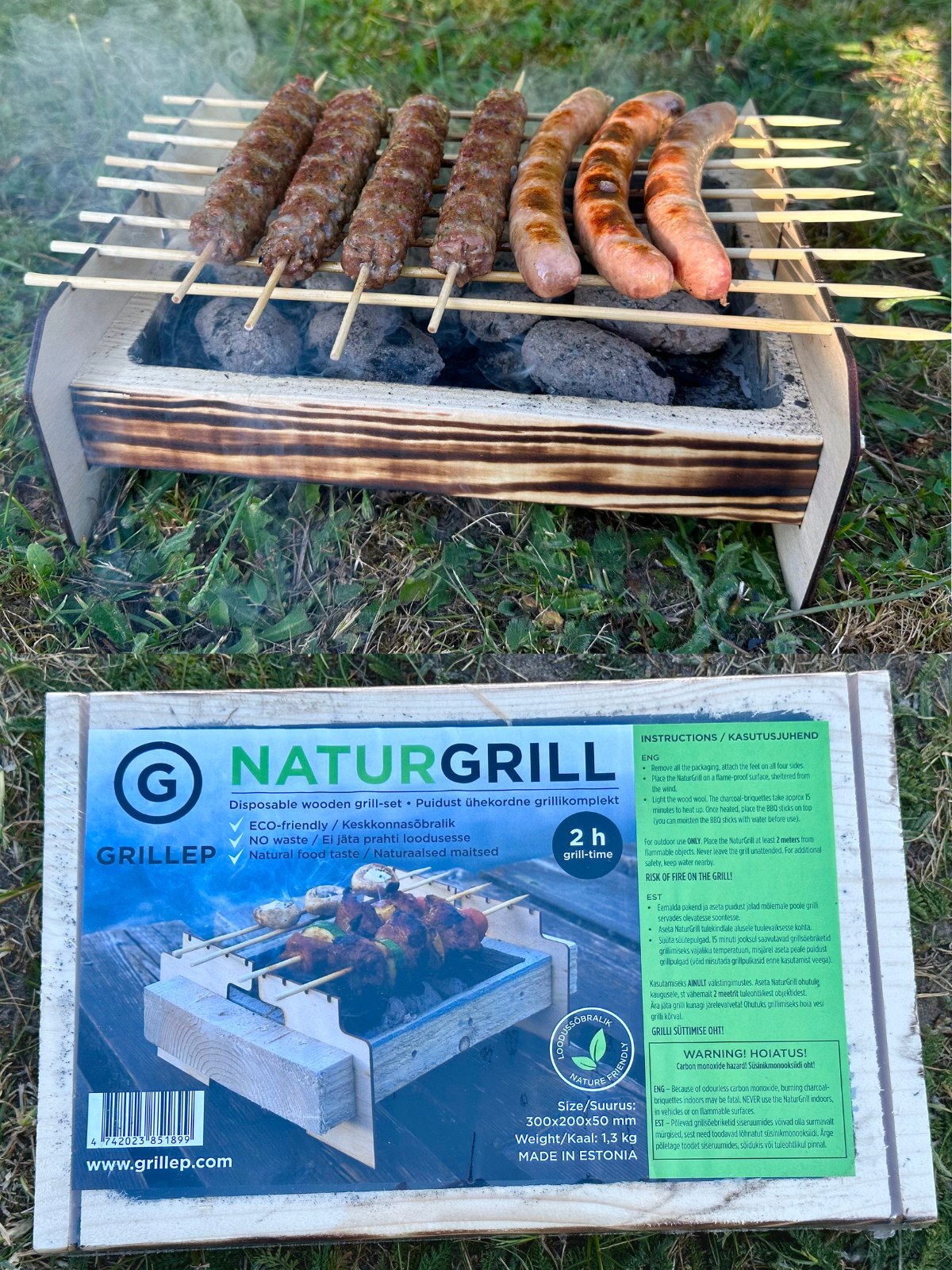 ENGANGSMILJÖVÄNLIG KOLGRILL "Grillep NaturGrill"