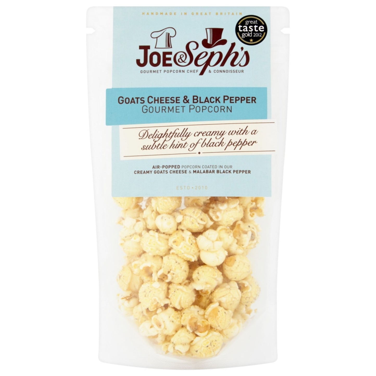 Joe&Seph's GETOST & KNACKAD SVART PEPPAR popcorn 70g