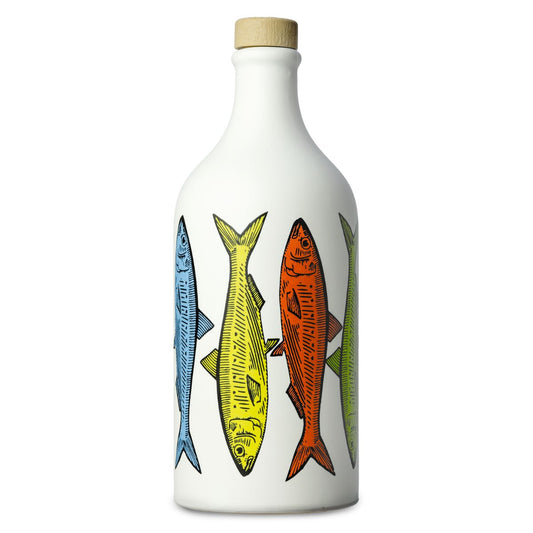 Italiensk extra virgin olivolja i keramisk "Sardines" flaska "Muraglia INTENSE FRUITY" 500 ml (intensivt fruktig)
