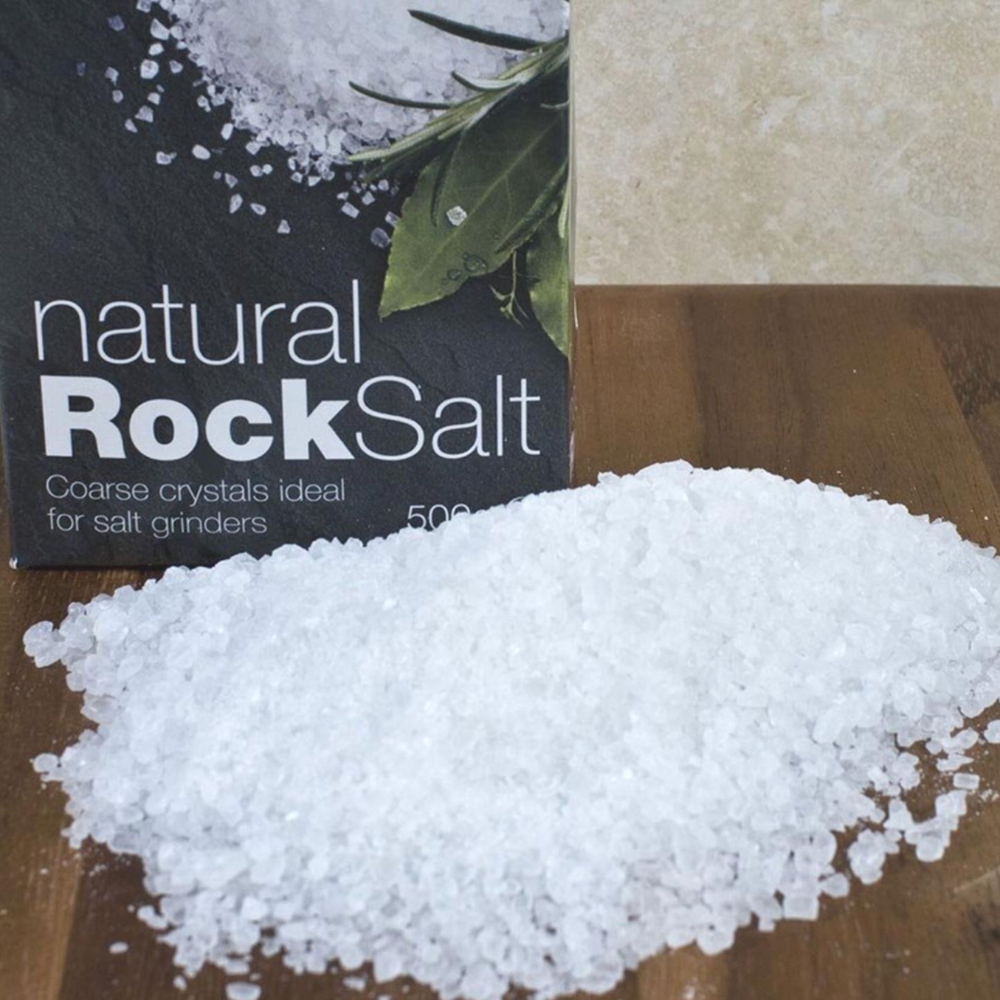 Tidman's rock salt 500g packaging